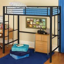 black metal loft twin bed, great for dorms!