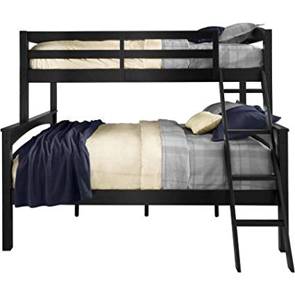 Better Homes and Gardens Leighton Twin-Over-Full Bunk Bed, Black