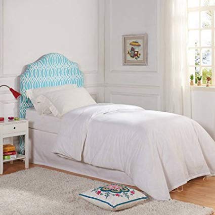 Better Homes and Gardens Trellis Upholstered Transitional Synthetic/Wood Indoor Headboard for Boys and Girls, Multiple Sizes and Colors - Full/Queen, Irongate Teal