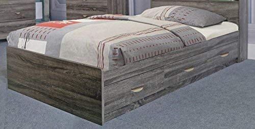 Y1602T Smart Home Distressed Grey Twin Size Chest Bed Frame