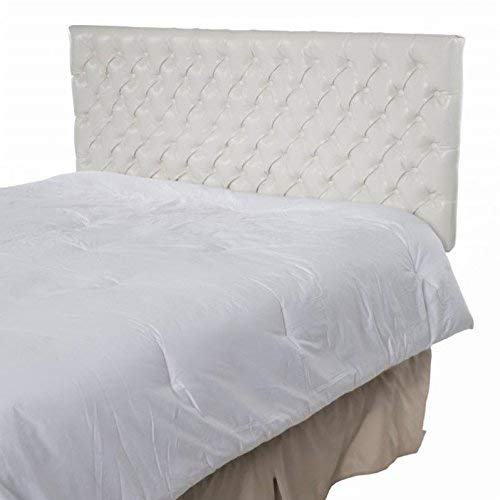 Noble House Trent Home Sioux Adjustable Queen/Full Tufted Panel Headboard in Ivory