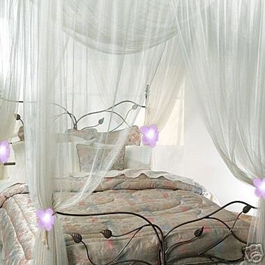 Nicamaka Casablanca 4-Point Bed Canopy - Purple