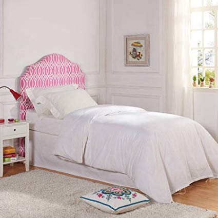 Better Homes and Gardens Trellis Upholstered Headboard, Full/Queen, Irongate Pink