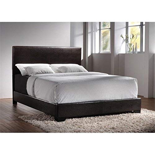 BOWERY HILL Upholstered King Platform Bed in Cappuccino