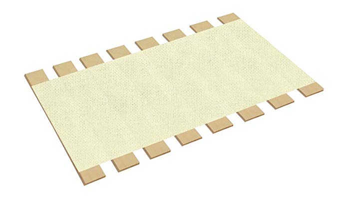 The Furniture Cove Twin Size Bed Slats Boards Wood Foundation White Burlap Fabric-Help Support Your Box Spring Mattress-Made in the U.S.A.! (38.50