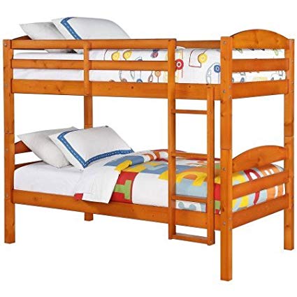 Better Homes and Gardens Leighton Twin Over Twin Wood Bunk Bed (Pine)