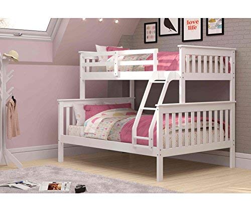 DONCO Twin over Full Mission Bunk Bed Drawers in White