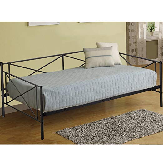 Daybed Metal Daybed Frame Twin Steel Slats Bed Frame Box Spring Replacement