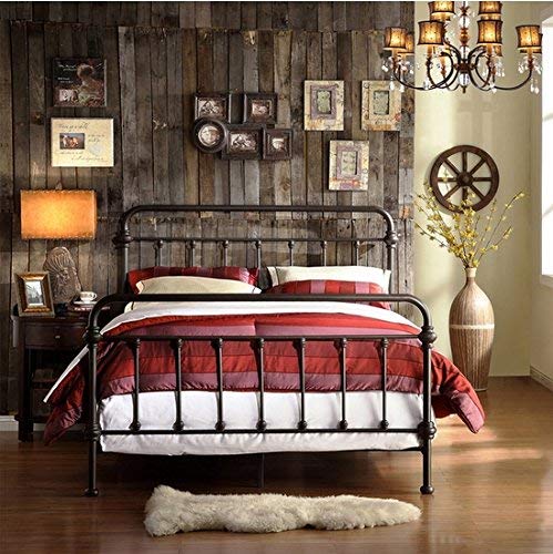 Giselle Antique Dark Bronze Graceful Lines Victorian Iron Metal Bed - King