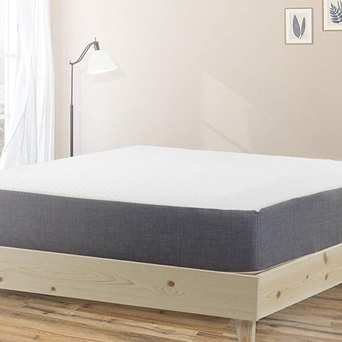 eLuxurySupply Platform Bed Frame - Made in the USA w/100% North American Pine | No Tool Assembly | Solid Wood Mattress Foundation w/7-Layer Pressed Pine Slats Included