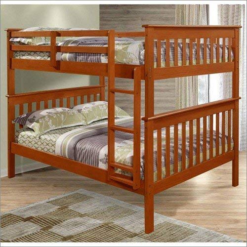 Full Over Full Mission Bunk Bed in Light Espresso