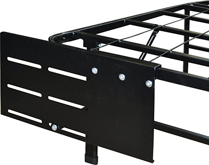 Boyd Sleep Raised Platform Bed Frame Accessory: Universal Headboard/Footboard Brackets, Black, Set of 2