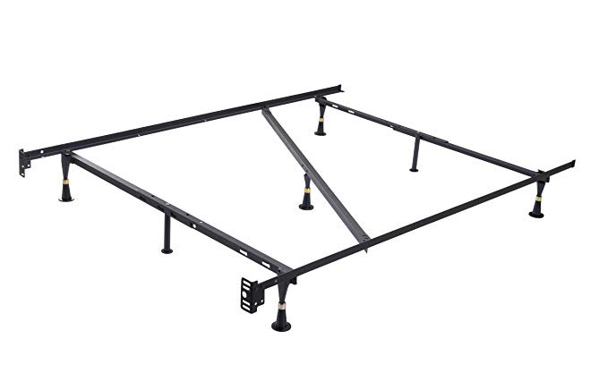 Kings Brand Furniture 7-Leg Heavy Duty Metal Full Size Bed Frame with Center Support and Glides Only