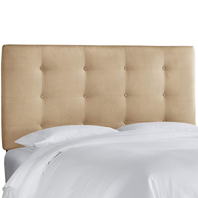 Skyline Furniture Button Tufted Headboard, Twin, Premier Oatmeal