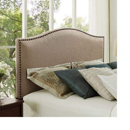 Better Homes and Gardens Grayson Linen Headboard with Nailheads (Full/Queen, Oatmeal)