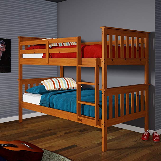 Donco Kids Twin Over Twin Mission Bunk Bed