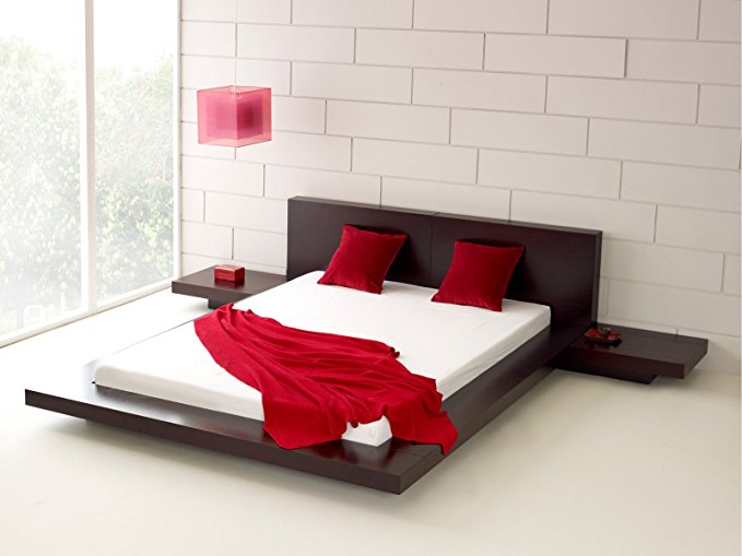 Matisse Fujian Modern Bed + 2 Night Stands King (Espresso)
