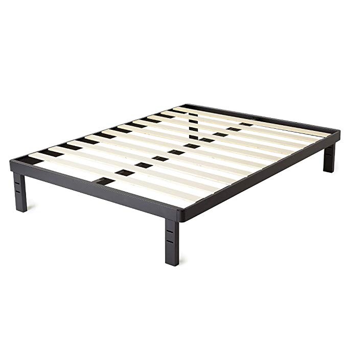 intelliBASE Wood Slat Metal Bed Frame, King