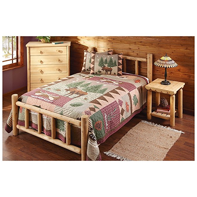 CASTLECREEK Cedar Log Bed, Queen